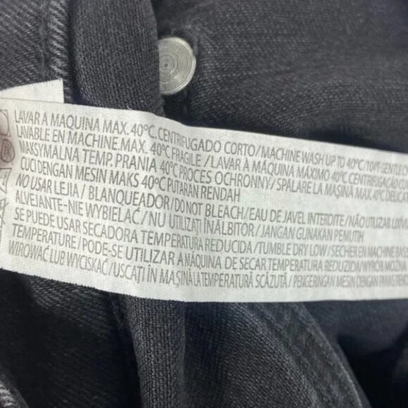 Zara Z1975 Asymmetric Hem‎ Black Jeans Size 8 Released Hem Distressed Denim Raw - Picture 11 of 15